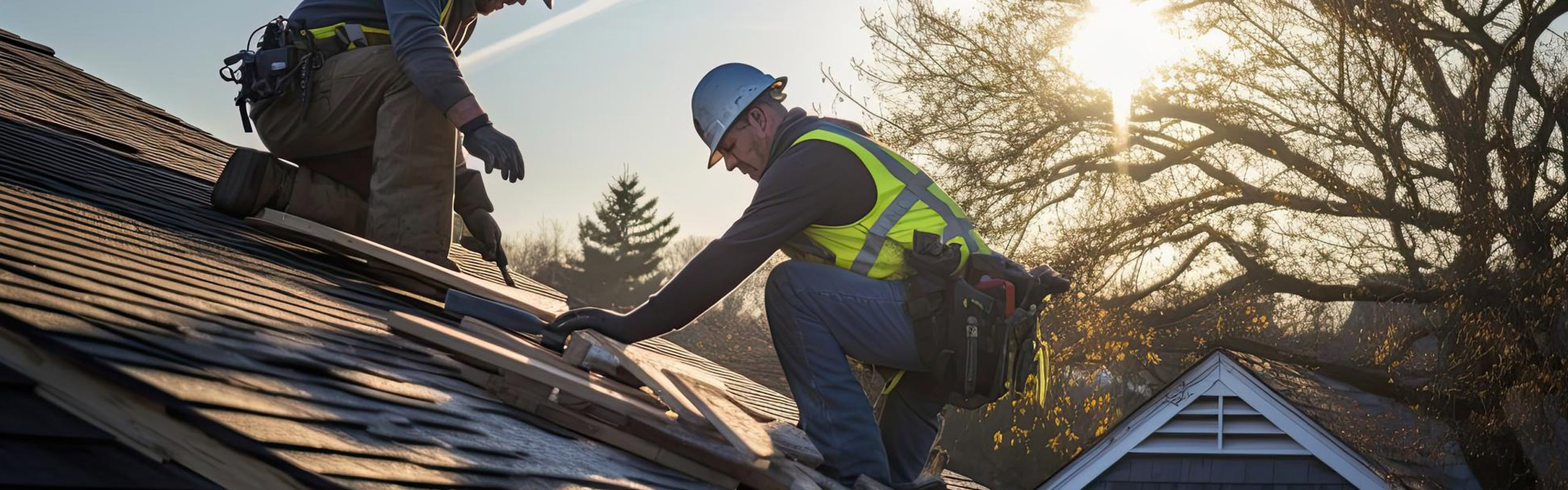 Petites réparations de couverture sur toit
