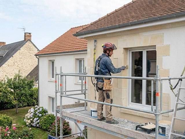 Ravalement et peinture de façade à Yvré-l'Évêque